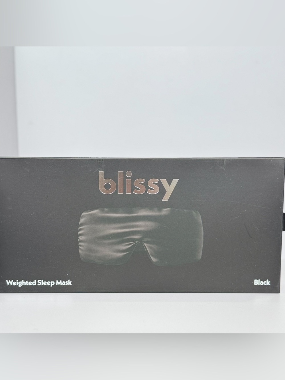 NEW Blissy Weighted 100% Pure Mulberry Silk Sleep Mask Black Hot & Cold Therapy